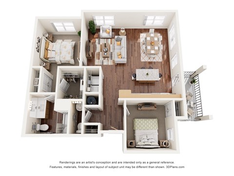 2 bed 2 bath D at Shannon Reserve 55+ Apartments, Union City, Georgia